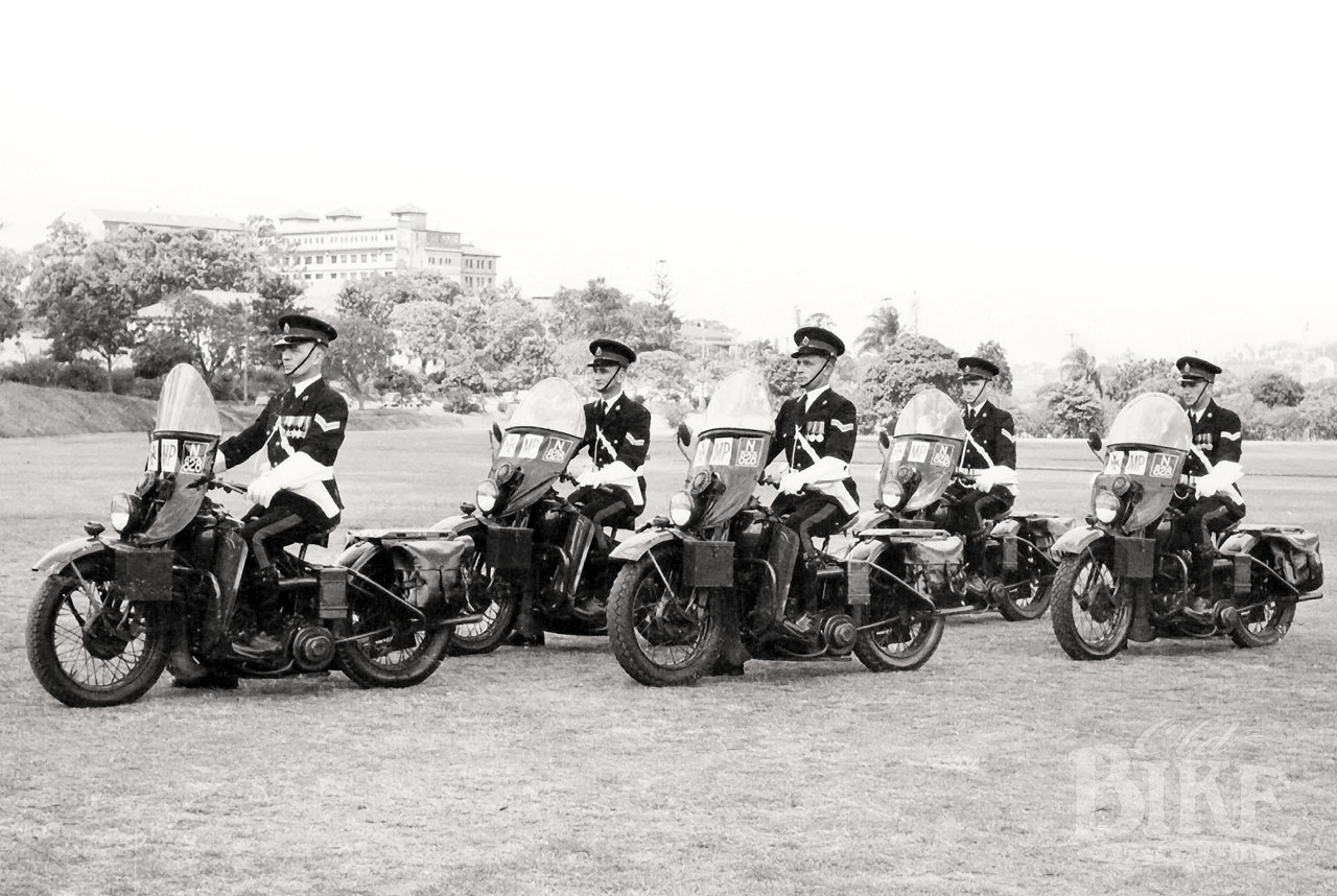 Old police store motorcycle