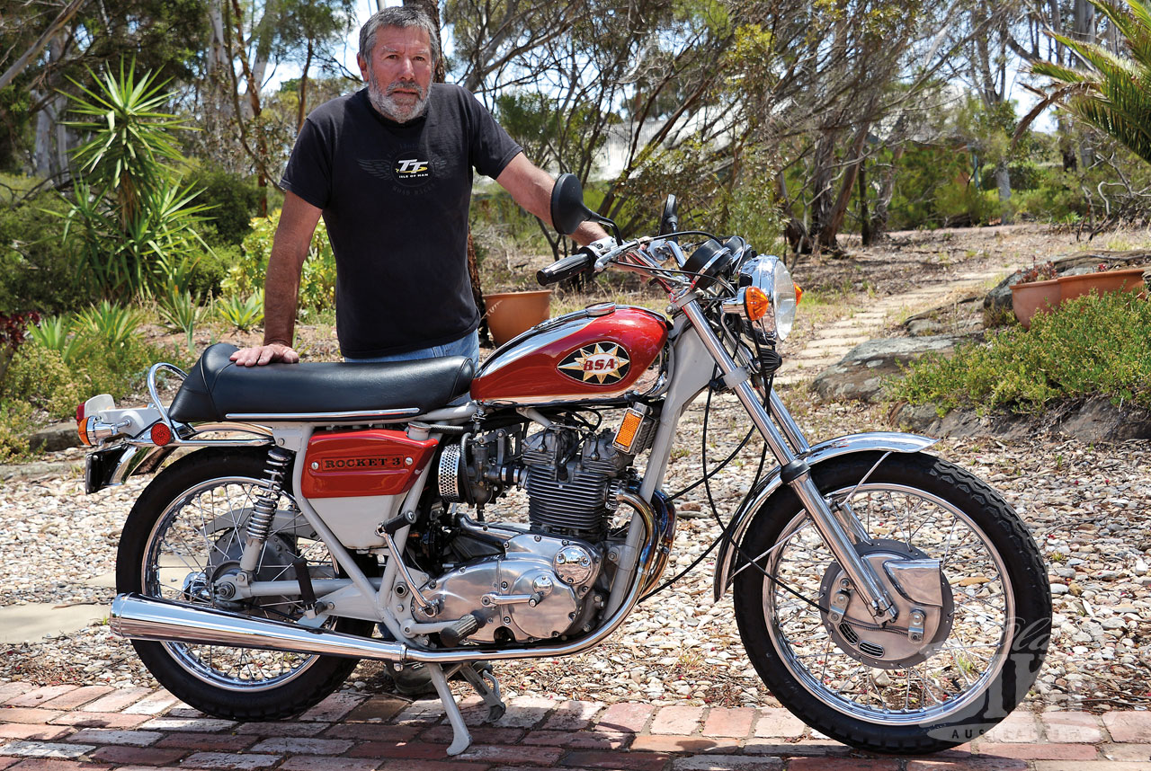 BSA A75V Rocket 3 5 speed Going grey Old Bike Australasia